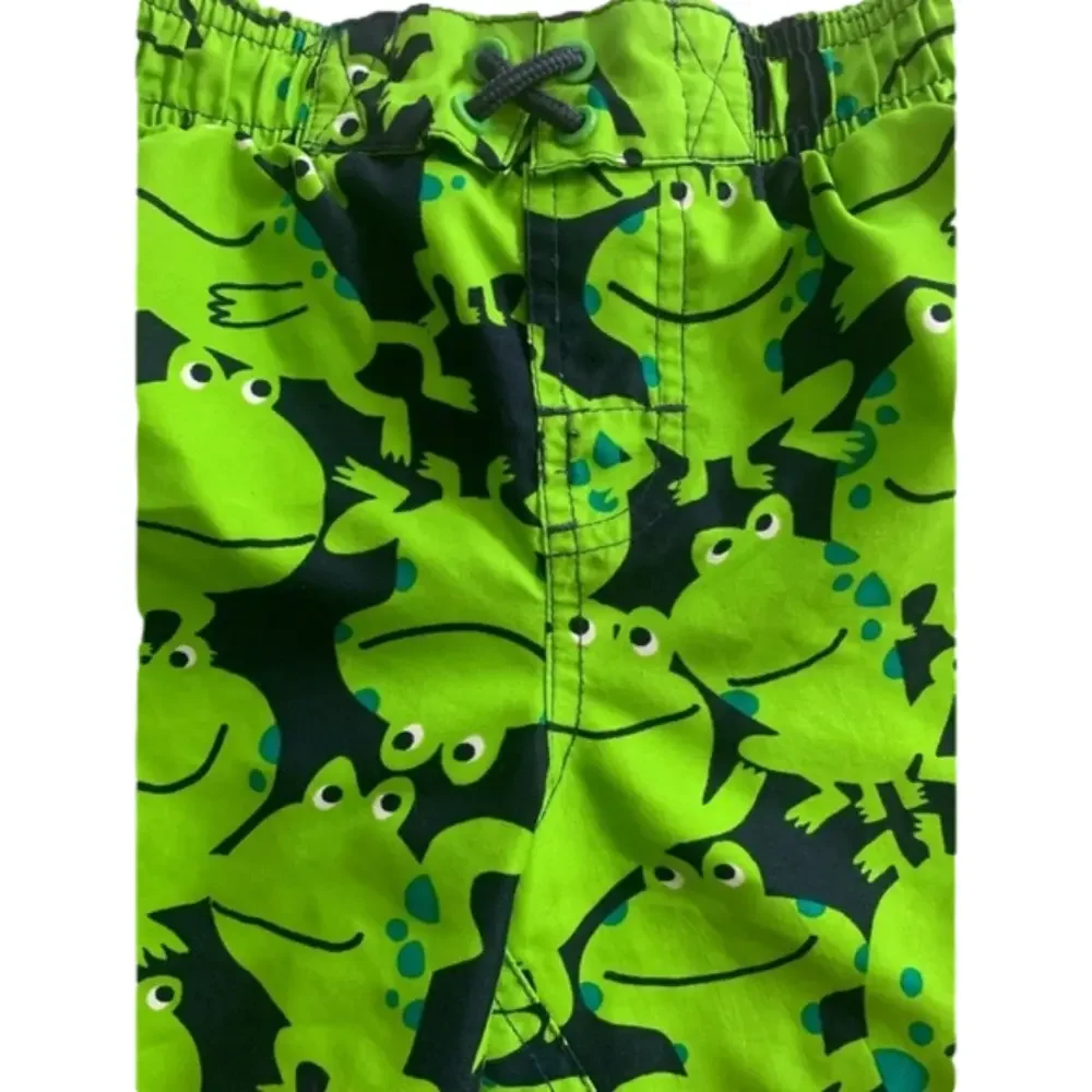 Carters Green Frog Toad Swim Shorts Toddler Size 3T
